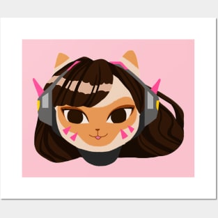 Overwatch Cats Dva Posters and Art